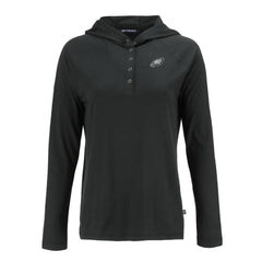 Cutter & Buck Women's Coastline Epic Comfort Eco Recycled Long Sleeve Hoodie T-Shirt - Philadelphia Eagles