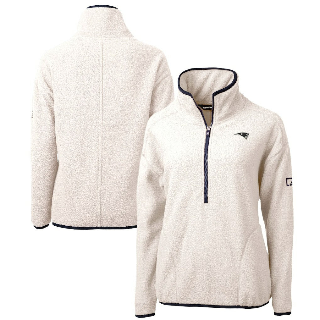 Cutter & Buck Women's Cascade Eco Sherpa Fleece Half-Zip Jacket - New England Patriots