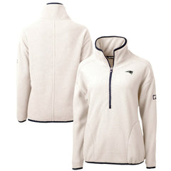 Cutter & Buck Women's Cascade Eco Sherpa Fleece Half-Zip Jacket - New England Patriots
