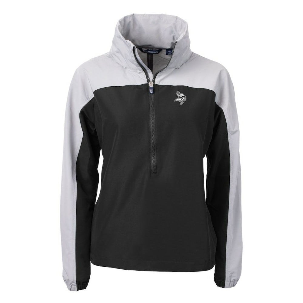 Cutter & Buck Women's Charter Eco Recycled Half-Zip Hoodie Anorak Jacket - Minnesota Vikings