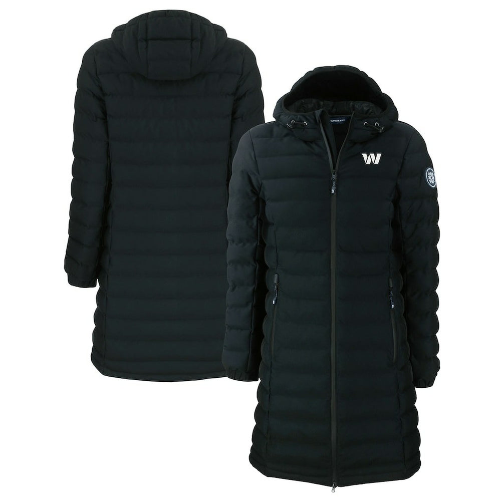 Cutter & Buck Women's Mission Ridge Repreve Eco Insulated Full-Zip Hoodie Long Puffer Jacket - Washington Commanders