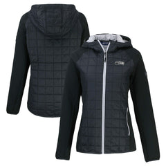 Cutter & Buck Women's Rainier PrimaLoft Eco Hybrid Full-Zip Hoodie Jacket - Seattle Seahawks
