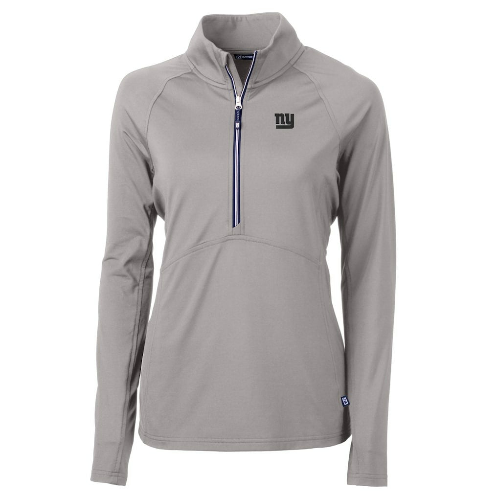 Cutter & Buck Women's Adapt Eco Knit Stretch Recycled Raglan Half-Zip Top - New York Giants