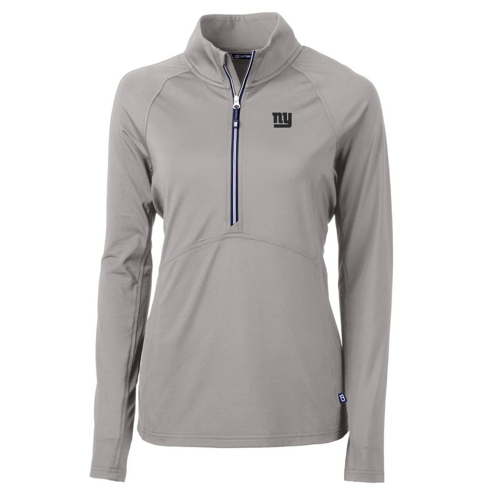 Cutter & Buck Women's Adapt Eco Knit Stretch Recycled Raglan Half-Zip Top - New York Giants