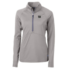 Cutter & Buck Women's Adapt Eco Knit Stretch Recycled Raglan Half-Zip Top - New York Giants
