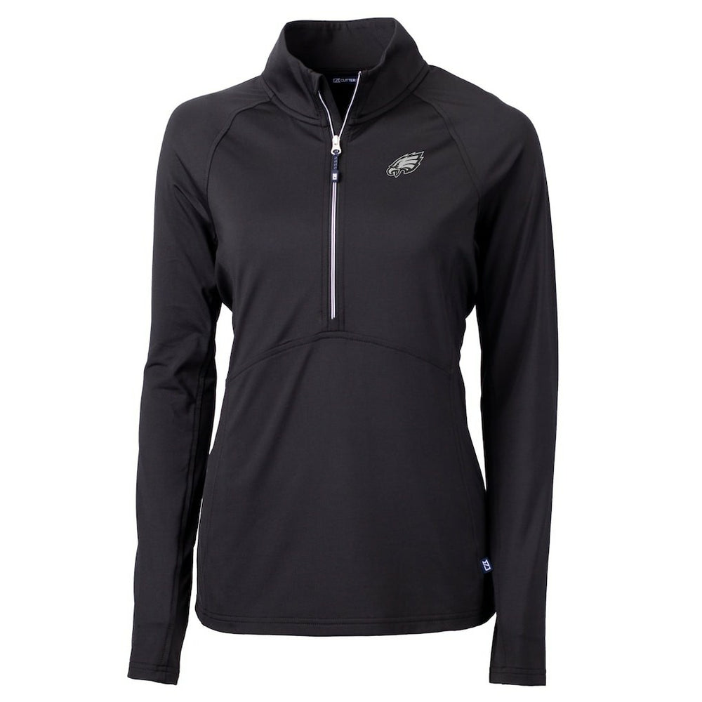 Cutter & Buck Women's Adapt Eco Knit Stretch Recycled Raglan Half-Zip Top - Philadelphia Eagles