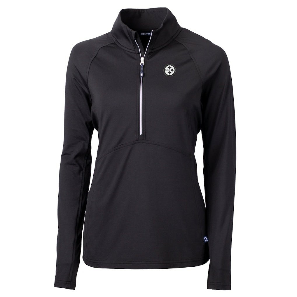 Cutter & Buck Women's Adapt Eco Knit Stretch Recycled Raglan Half-Zip Top - Pittsburgh Steelers