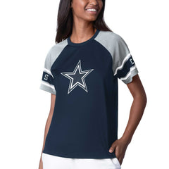 Starter Women's 1st Rounder Color Block Raglan Top - Dallas Cowboys