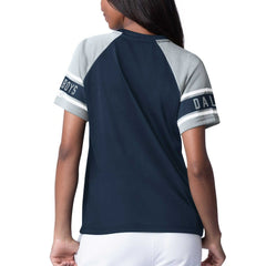 Starter Women's 1st Rounder Color Block Raglan Top - Dallas Cowboys