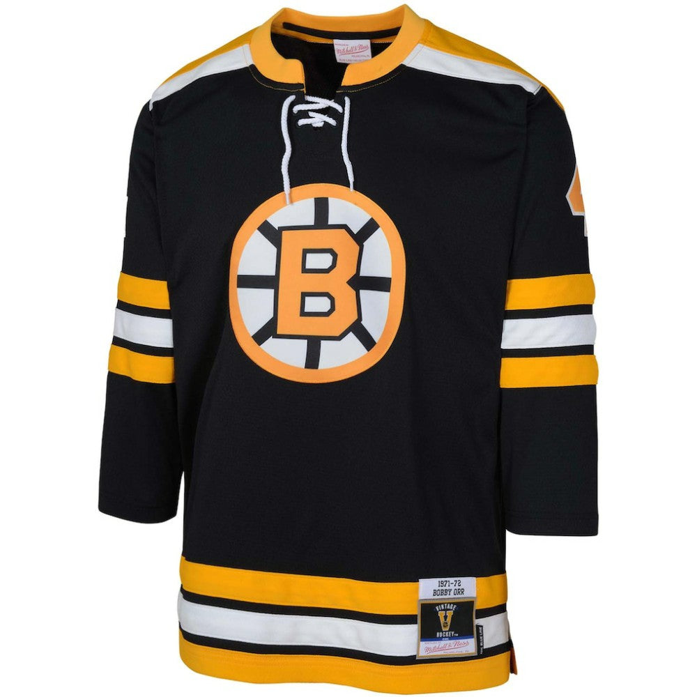 NHL Black Bobby Orr Boston Bruins Mitchell & Ness Youth  Power Play Player Jersey