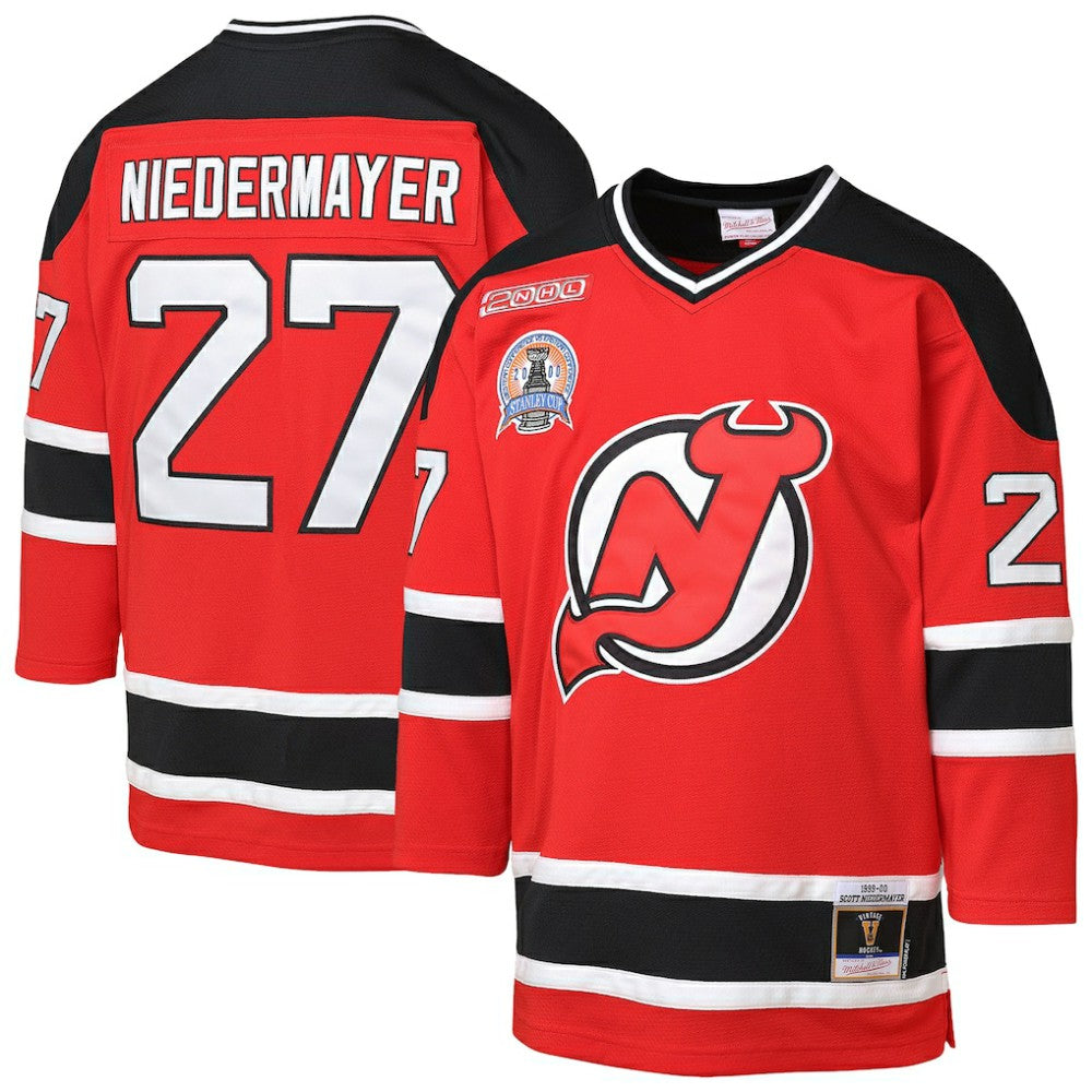 NHL Red Scott Niedermayer New Jersey Devils Mitchell & Ness Youth  1999/00 Power Play Player Jersey