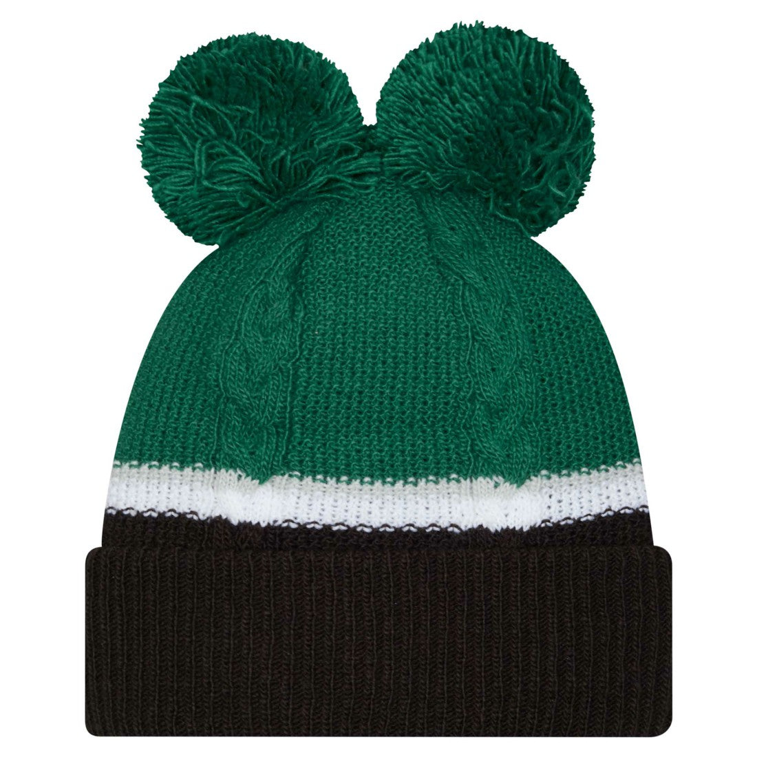 Women's Double Bubble Cuffed Knit Hat with Poms - New York Jets