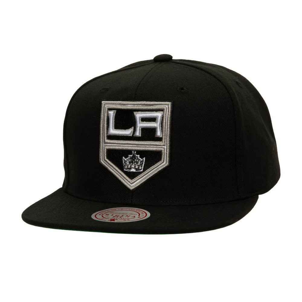 NHL Black Los Angeles Kings Mitchell & Ness Core Top Spot Snapback Hat