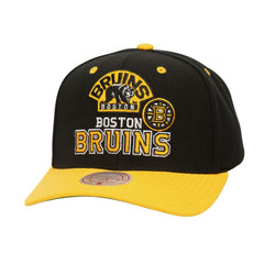 NHL Black Boston Bruins Mitchell & Ness All In 2.0 Pro Crown Adjustable Hat