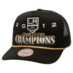 NHL Black Los Angeles Kings Mitchell & Ness SOUL Collection Golden Stanley Cup Champions Trucker Adjustable Hat