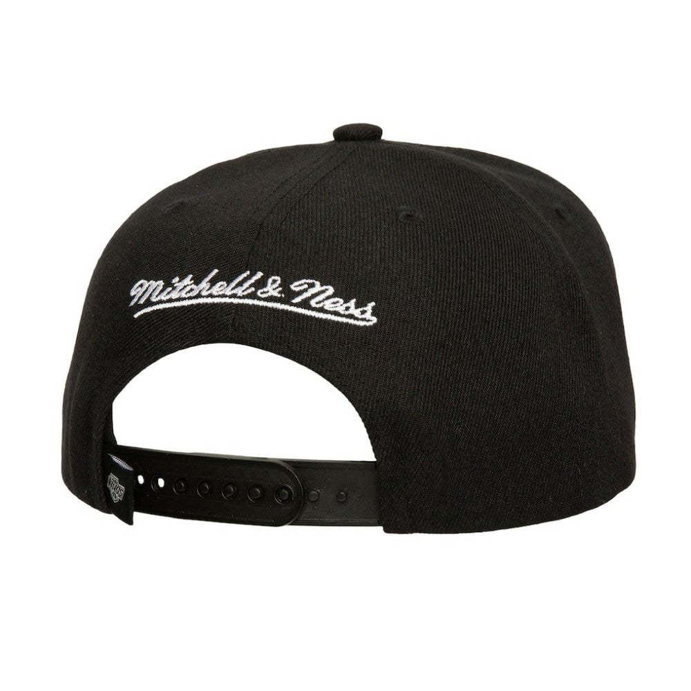 NHL Black Los Angeles Kings Mitchell & Ness Soul Strike Neon Logo Pro Crown Adjustable Hat