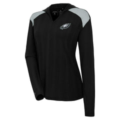 Antigua Women's Opulent Long Sleeve Hoodie T-Shirt - Philadelphia Eagles