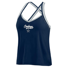 WEAR by Erin Andrews Women's Cross Strap Tri-Blend Tank Top - Dallas Cowboys