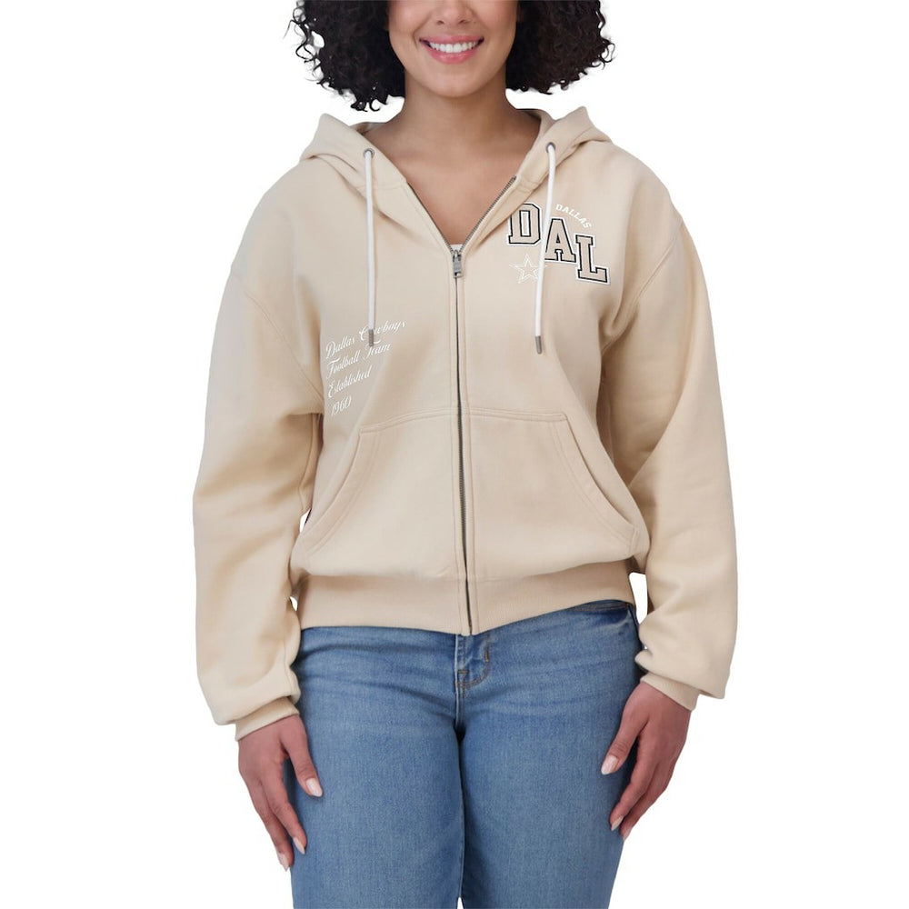 WEAR by Erin Andrews Women's Tonal Full-Zip Hoodie - Dallas Cowboys