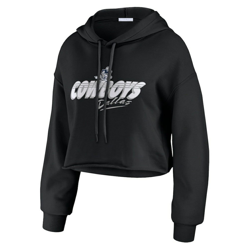 WEAR by Erin Andrews Women's Prime Cropped Pullover Hoodie - Dallas Cowboys