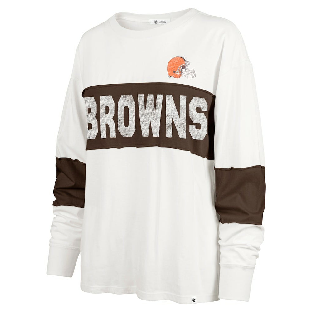 '47 Women's Clubhouse Pride Taylor Long Sleeve T-Shirt - Cleveland Browns