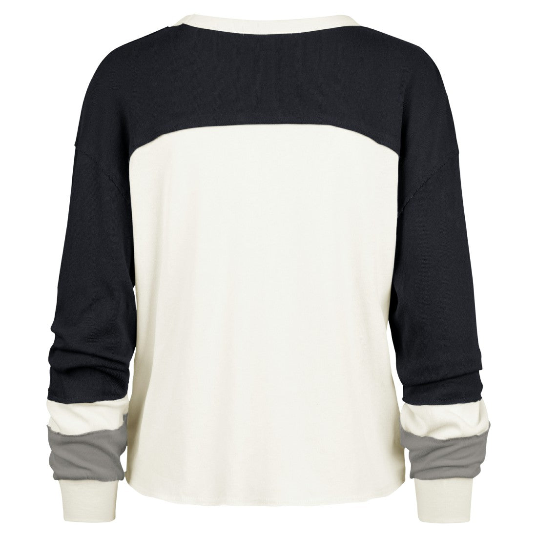'47 Women's Double Header Curve Raglan Long Sleeve Crop Top - Tennessee Titans