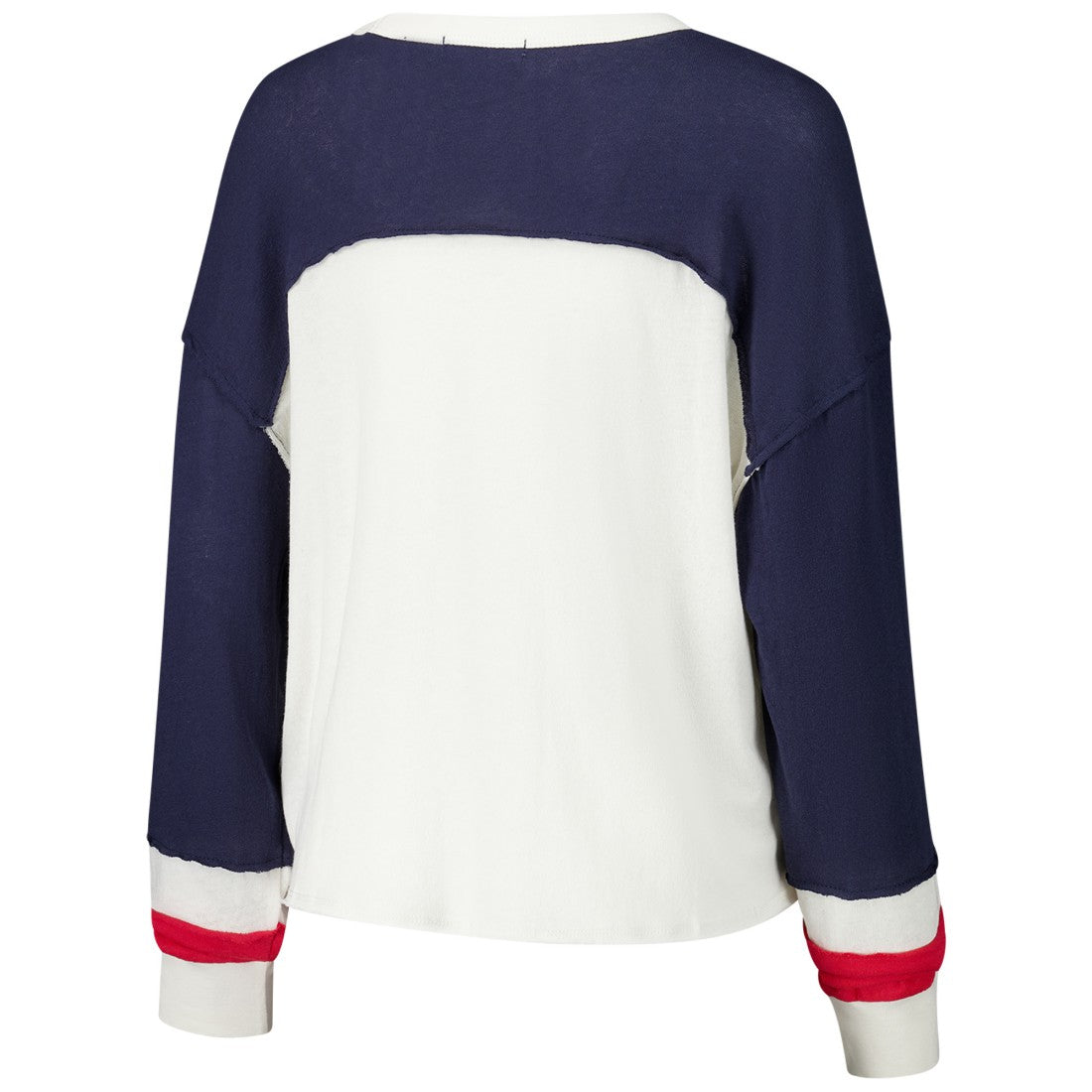 '47 Women's Double Header Curve Raglan Long Sleeve Crop Top - Houston Texans
