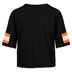 '47 Women's Double Header Scout Cropped V-Neck T-Shirt - Cincinnati Bengals