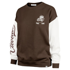 '47 Women's Double Header Rise Andie Pullover Sweatshirt - Cleveland Browns
