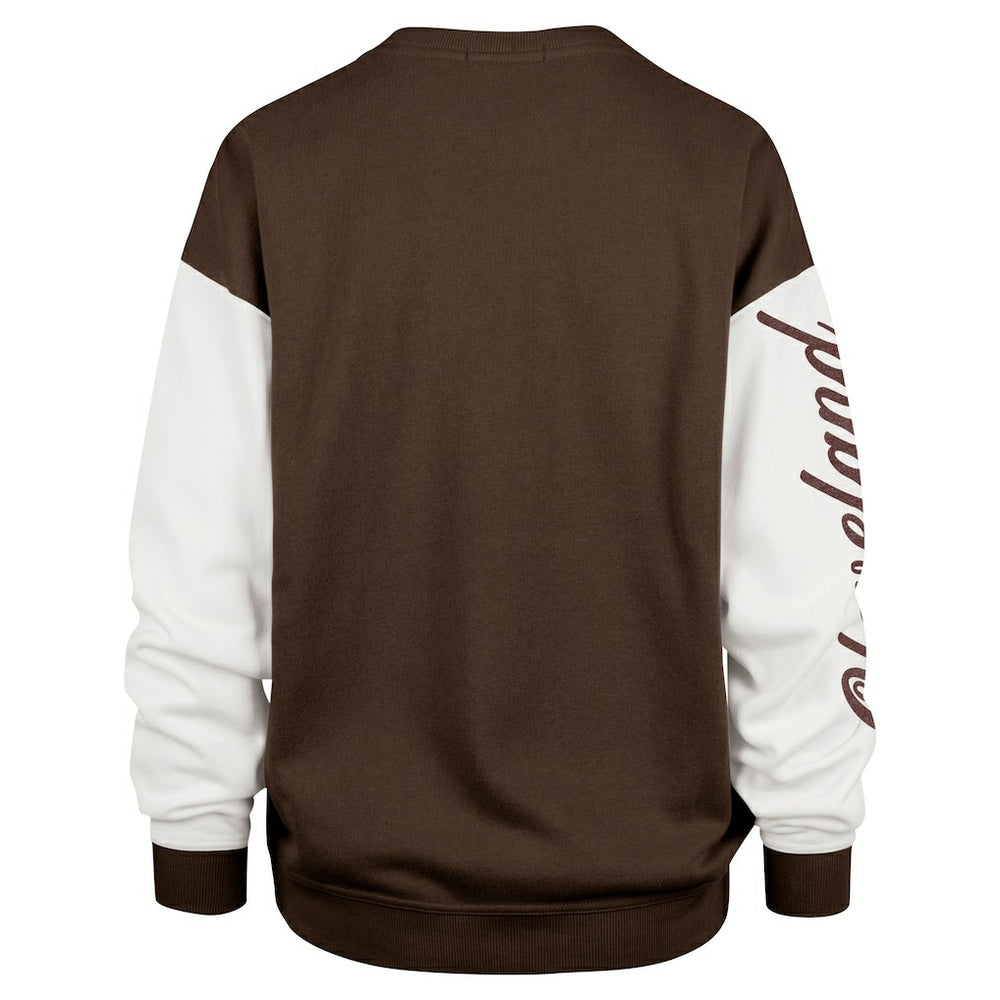 '47 Women's Double Header Rise Andie Pullover Sweatshirt - Cleveland Browns