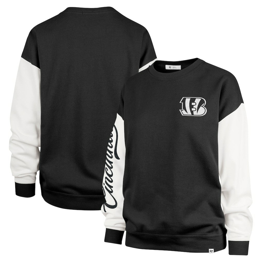 '47 Women's Double Header Rise Andie Pullover Sweatshirt - Cincinnati Bengals