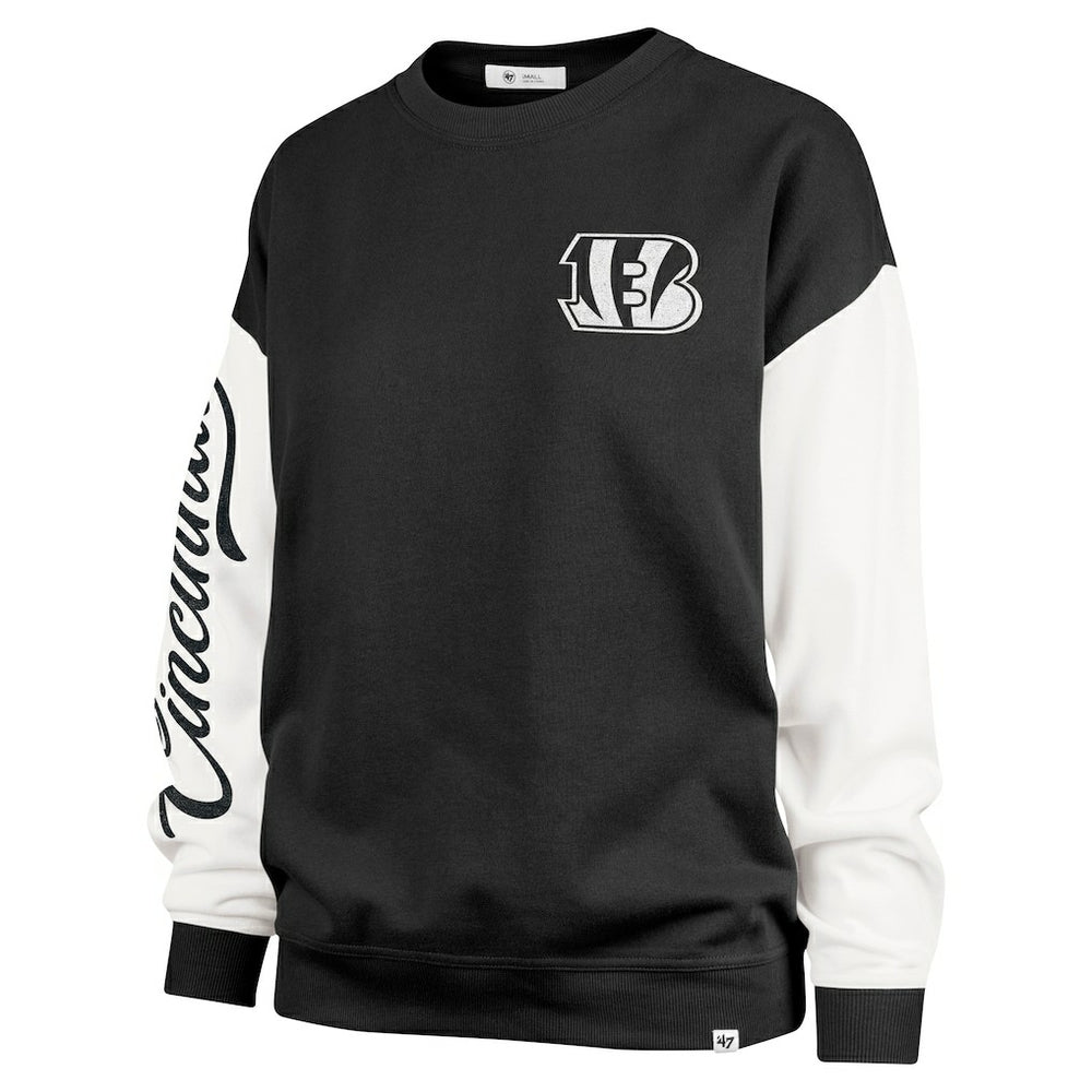 '47 Women's Double Header Rise Andie Pullover Sweatshirt - Cincinnati Bengals
