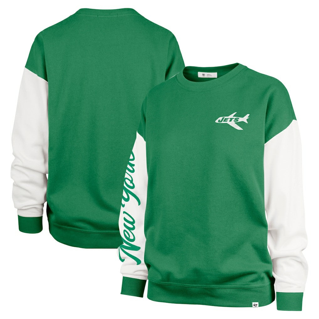 '47 Women's Double Header Rise Andie Pullover Sweatshirt - New York Jets