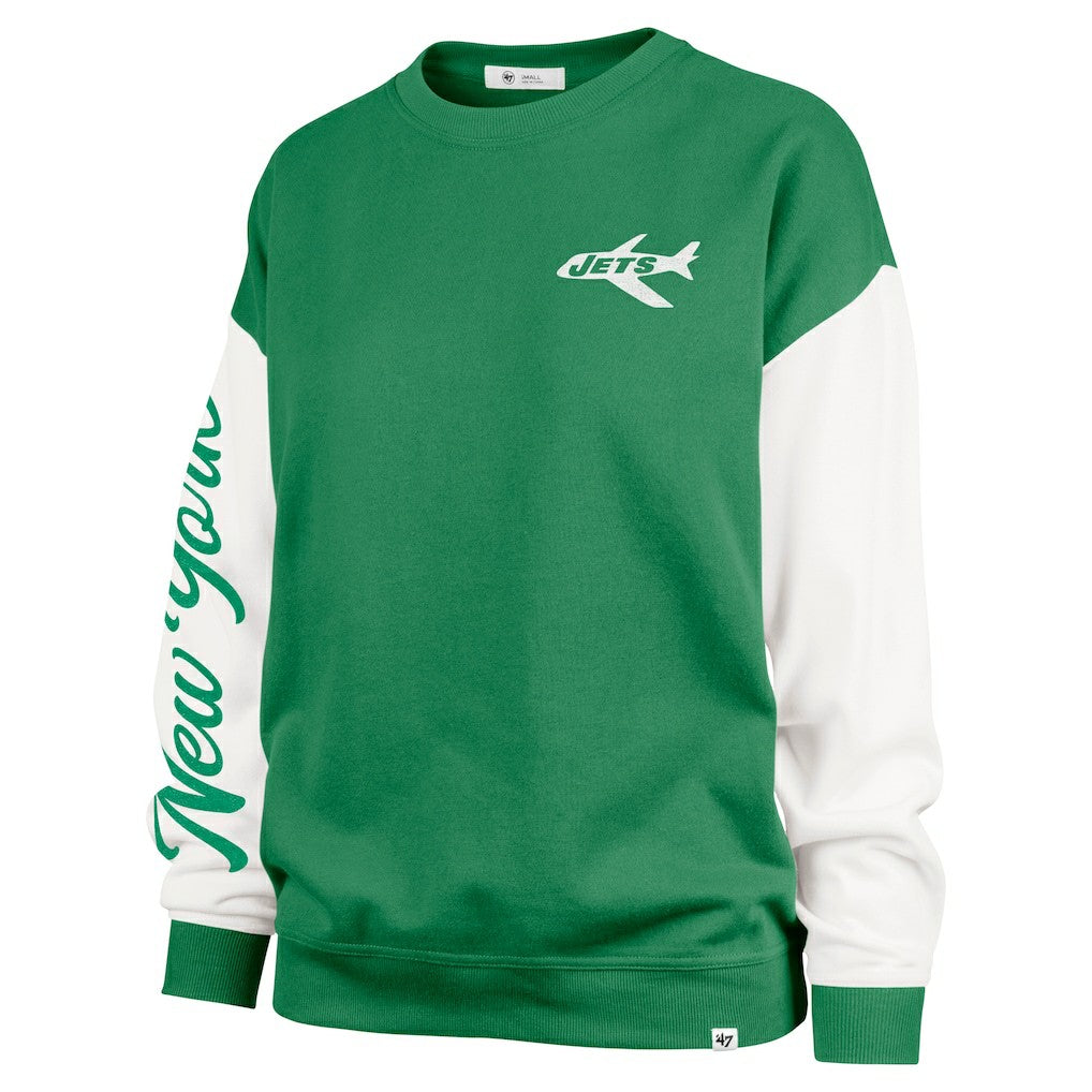 '47 Women's Double Header Rise Andie Pullover Sweatshirt - New York Jets