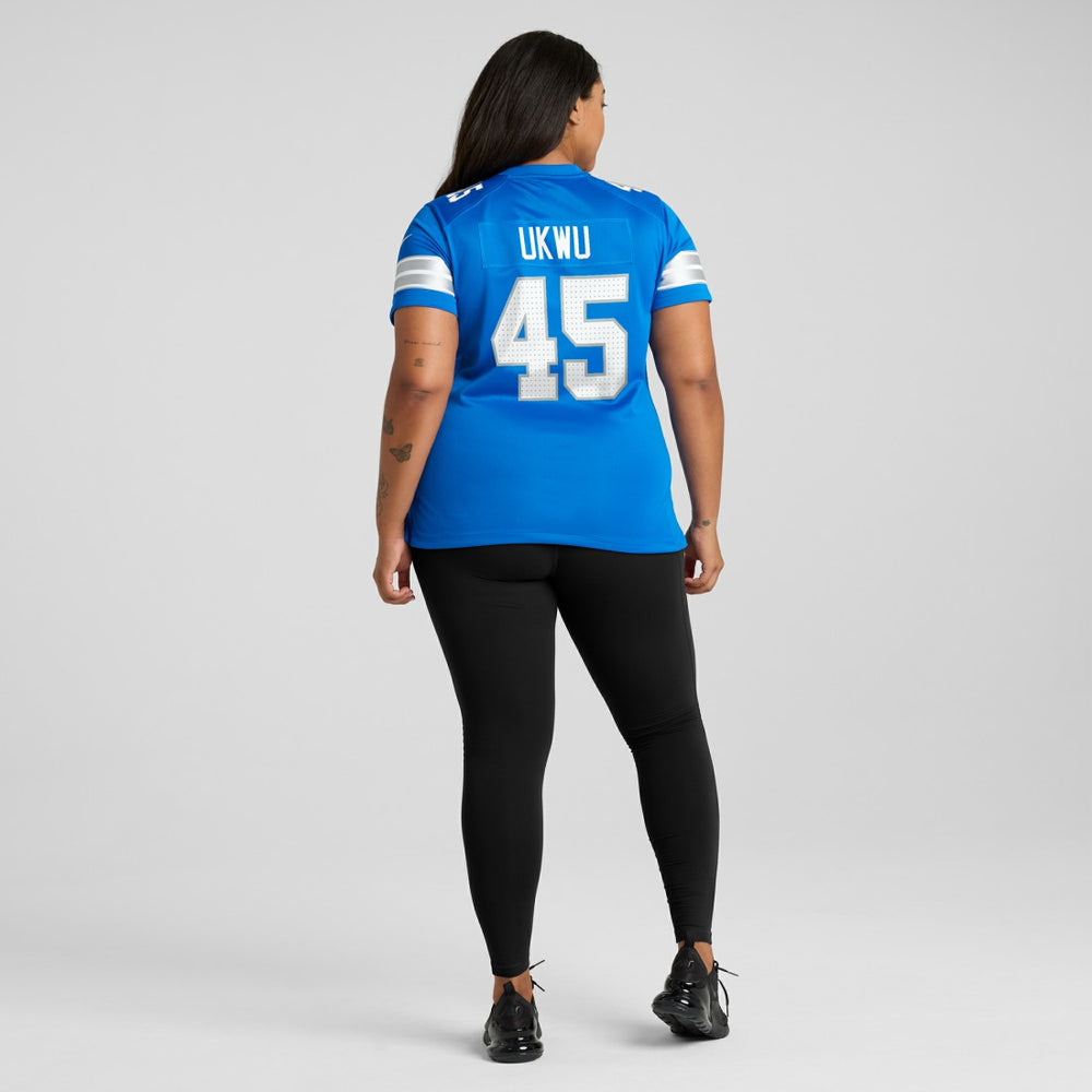 Isaac Ukwu  Women's Game Jersey - Detroit Lions