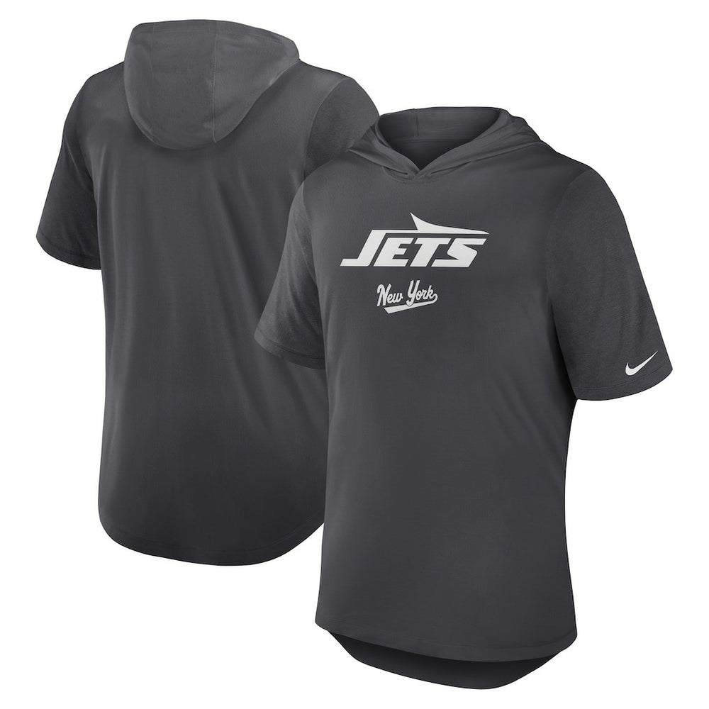 Tri-Blend Performance Hoodie T-Shirt - New York Jets