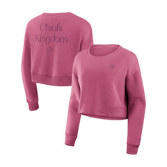 Women's Studio Tri-Blend Cropped Pullover Sweatshirt - Kansas City Chiefs