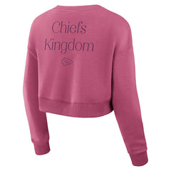 Women's Studio Tri-Blend Cropped Pullover Sweatshirt - Kansas City Chiefs
