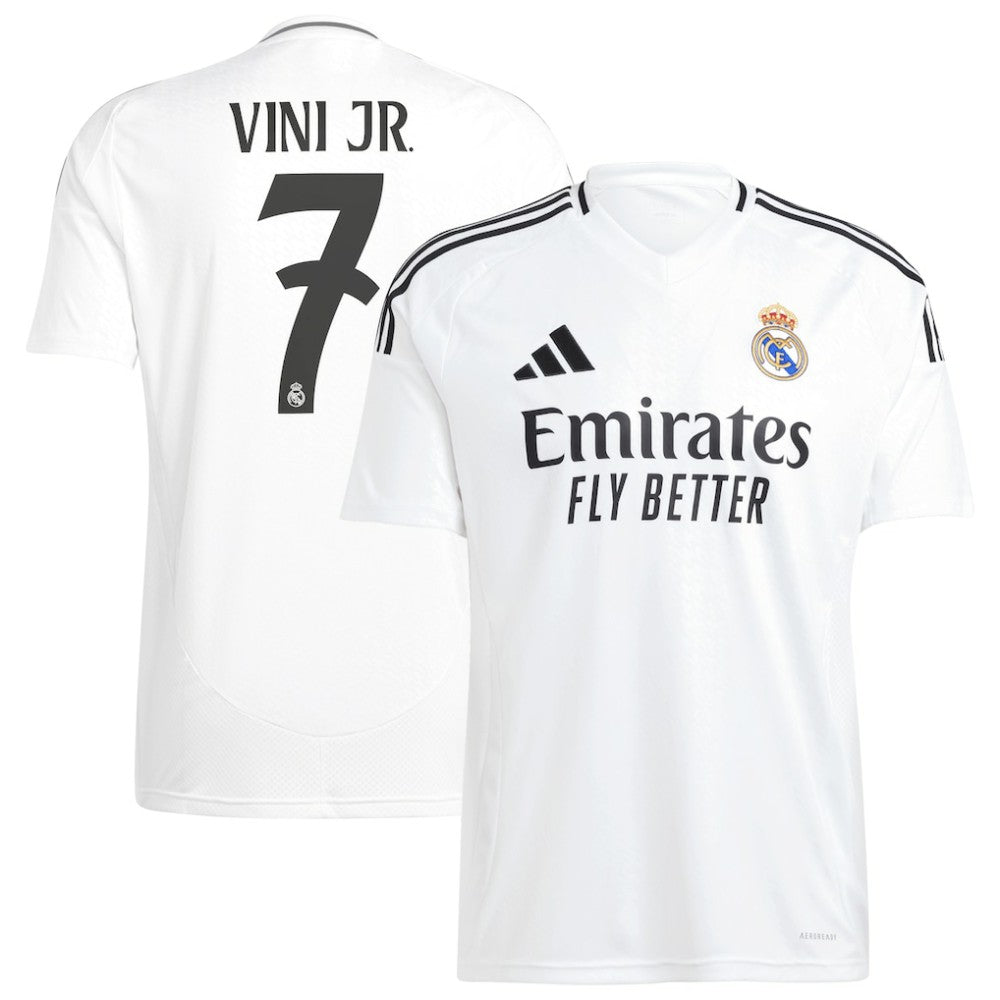 Vini Jr. Real Madrid 2024/25 Home Replica Player Jersey - Adidas White