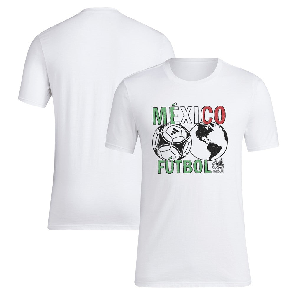 Mexico National Team Around The World T-Shirt - Adidas White