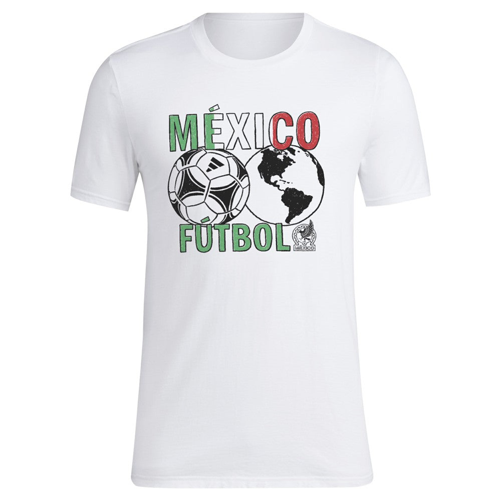 Mexico National Team Around The World T-Shirt - Adidas White