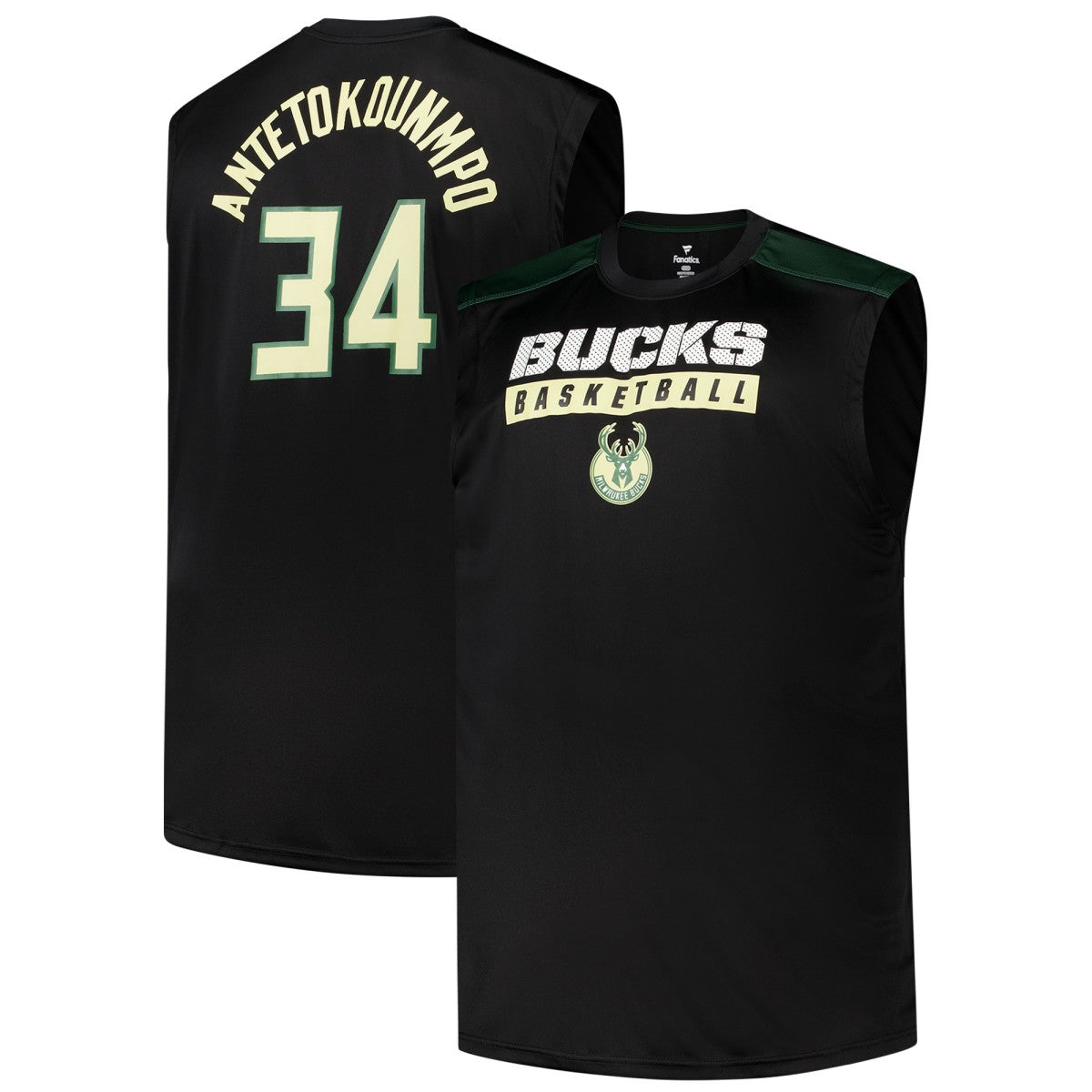 NBA Giannis Antetokounmpo Milwaukee Bucks Profile Big & Tall Player Muscle Tank