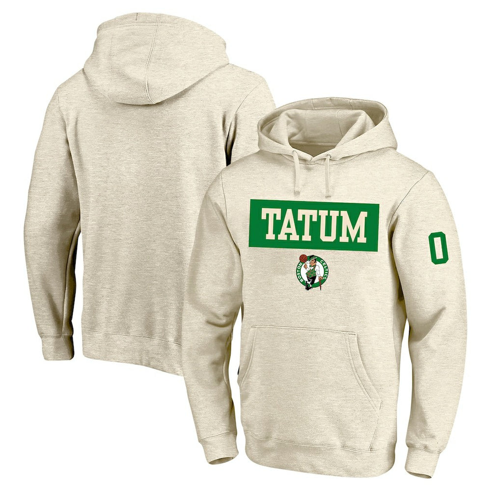 NBA Jayson Tatum Boston Celtics Profile Big & Tall Player Double Face Tri-Blend Pullover Hoodie