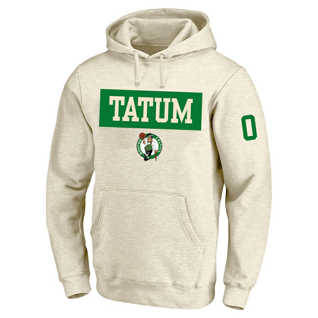 NBA Jayson Tatum Boston Celtics Profile Big & Tall Player Double Face Tri-Blend Pullover Hoodie