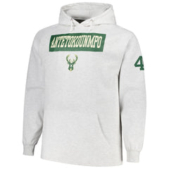 NBA Giannis Antetokounmpo Milwaukee Bucks Profile Big & Tall Player Double Face Tri-Blend Pullover Hoodie