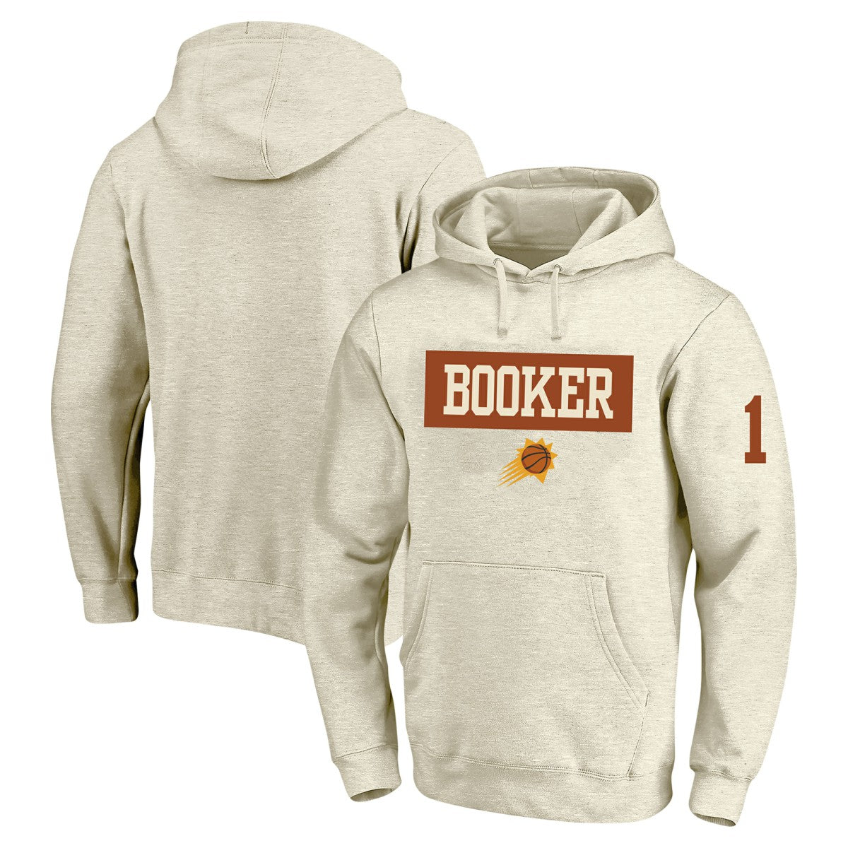 NBA Devin Booker Phoenix Suns Profile Big & Tall Player Double Face Tri-Blend Pullover Hoodie