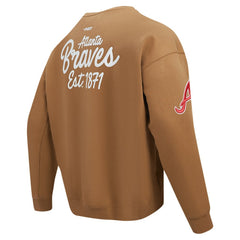 MLB Atlanta Braves Pro Standard Paint The City Dropped Shoulder Pullover Sweatshirt