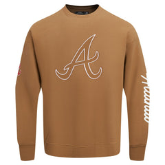 MLB Atlanta Braves Pro Standard Paint The City Dropped Shoulder Pullover Sweatshirt