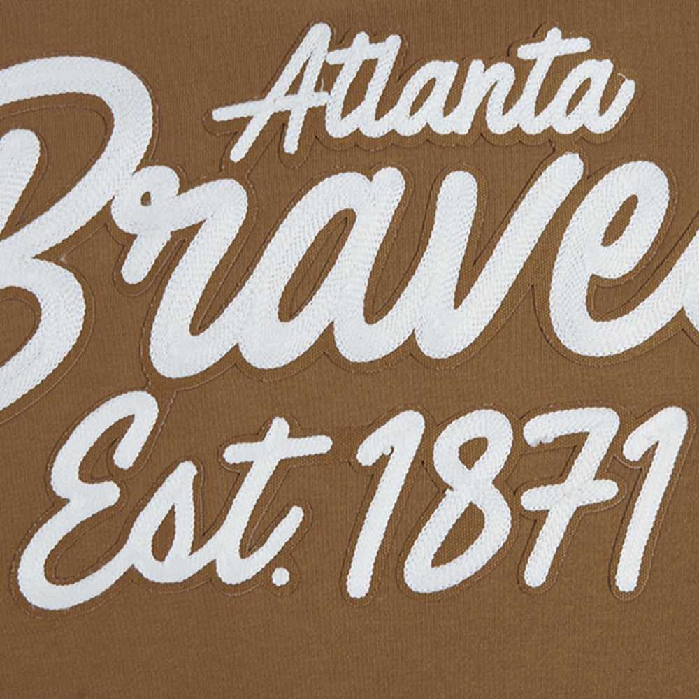 MLB Atlanta Braves Pro Standard Paint The City Dropped Shoulder Pullover Sweatshirt