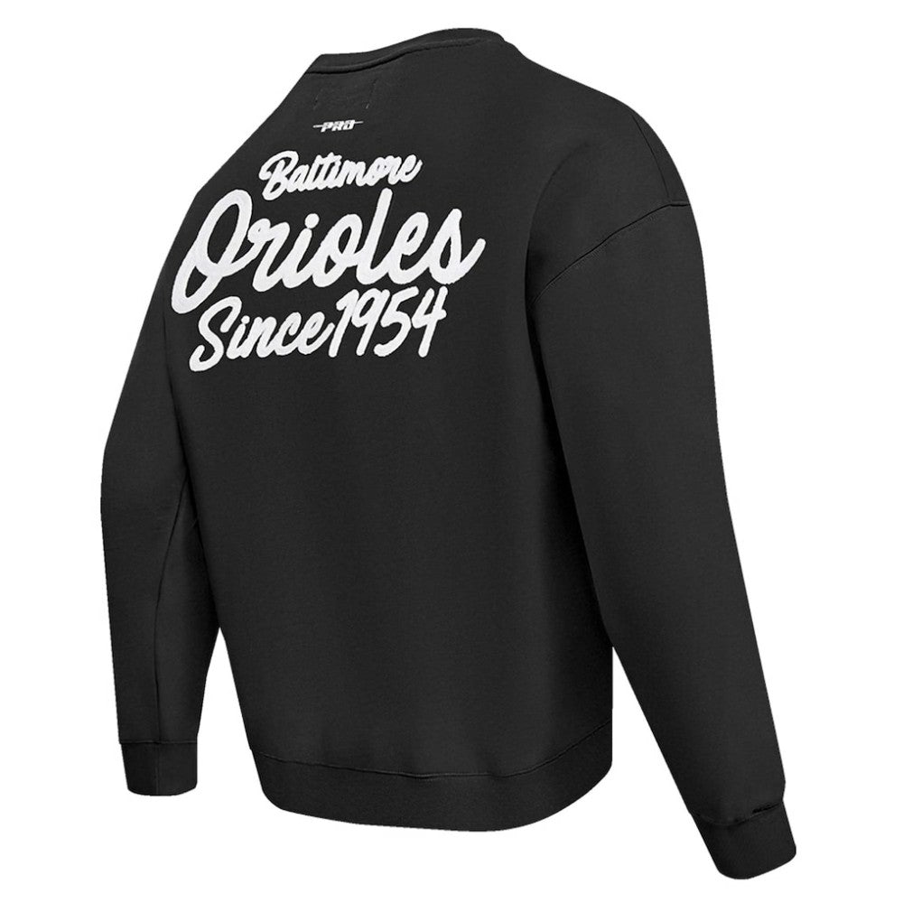 MLB Baltimore Orioles Pro Standard Paint The City Dropped Shoulder Pullover Sweatshirt